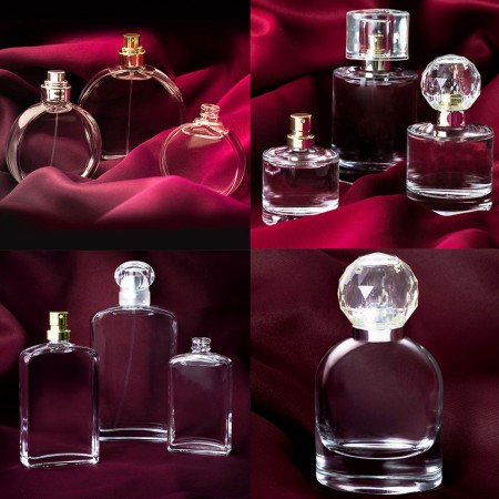 Ensemble de flacons de parfumerie de luxe : Astree, Mix, Kronos et Bowie